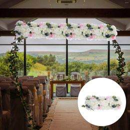 Decorative Flowers Flower Row Wedding Decorations Layout Ornament Fake Decorate Hanging Silk Wall Panels Valentine's Day Rose