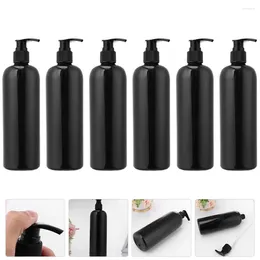 Liquid Soap Dispenser 6 Pcs Shampoo Bottle And Conditioner Squeeze Dispensers Lotion Pump Push Type Bathroom Refillable Shower-gel