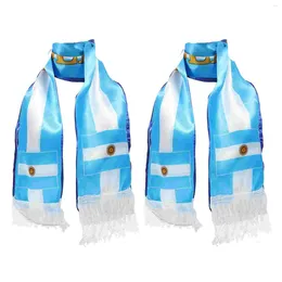 Bandanas 2pcs Football Events Cheering Scarfs Fan Knit Soccer