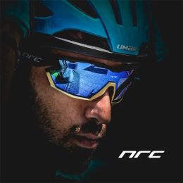 Eyewears NRC Cycling Sunglasses Man Cycling Glasses Outdoor Glasses Woman MTB Eyewear Bicycle Goggles Sports UV400 1 Lens Dark Glasses