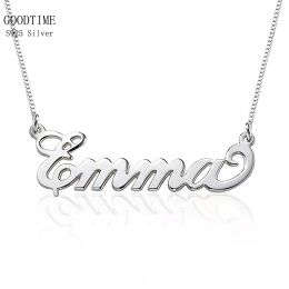 Necklaces Fashion Pure 925 Sterling Silver Customization Name Necklace for Wedding Party Anniversary Gift for Women/Men/Family /Couple