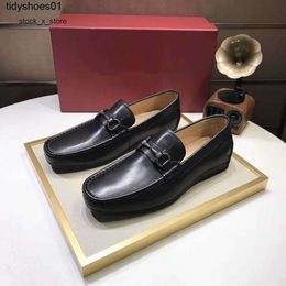 Feragamo and low mens and Low heel genuine leather top shoes fashionable metal breathable business buckle leisure mens shoes dress shoes G8R9 KQM3