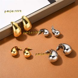 Stud C-shaped Metal Water Drop Earrings High-End Niche Temperament Fashion Online Celebrity Trendy Charming Jewelry Designer Earrings Luxury Jewelry Orecchini