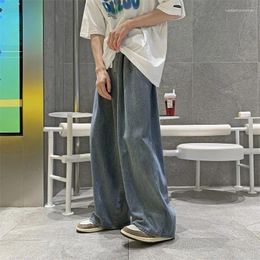 Men's Jeans Plus Size Men Straight Loose Spring And Fall Korean Fashion Streetwear Oversized Wide-legged Dragging Casual Long Pants