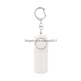 Other Home Decor 130Db Safe Sound Personal Alarm Keychain Bright Led Light Selfdefense Emergency Alert Key Ring For Women Children D Dh5P2