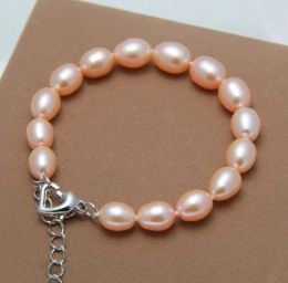 Bracelets 100% Genuine Cultured Freshwater Pearl Bracelet Fashion Bangle Unique Jewellery for Charm Women Female Girl Lady's Nice Gift