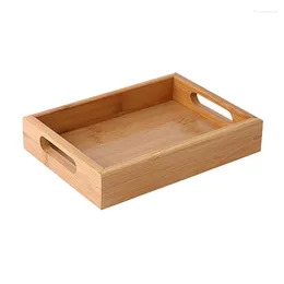 Plates Wooden Bamboo Rectangular Serving Plate Tea Cutlery Storage Pallet Fruit Decoration Multiple CNIM