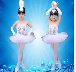 Stage Wear 1pcs/lot White Ballet Tutu Dress Children's Swan Lake Costume Kids Belly Dance Costumes Professional Clothing