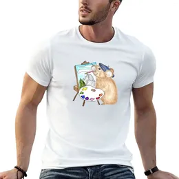 Men's Polos Artist Pika Paints Air T-Shirt Oversized Summer Tops Boys Whites Mens White T Shirts