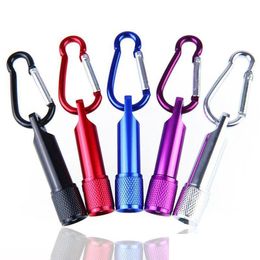 Other Household Sundries 6 Color Mini Led Flashlights With Battery Aluminum Alloy Torch Carabiner Ring Keyrings Keychain Gifts Drop Dhurb