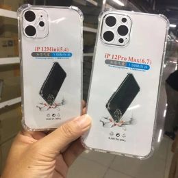 Handyhüllen Hülle für iPhone 15 Pro Max 14 Plus 13 Mini 12 11 Luftpolsterecke Transparent Klar stoßfest Weiche TPU-Silikonkautschukabdeckung