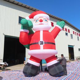 Free ship 33ft 10m high Giant Inflatable Santa Claus with gift bag For Christmas Festival