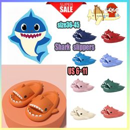 Designer Casual Platform shark Slides Slippers Men Woman anti rainbow fashion slip -resistant Light weight breathable Low cut super soft sandals Flat size35-47