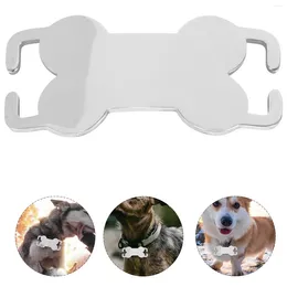 Dog Collars 6pcs Stainless Steel DIY Pet ID Tags Identity Name Bone Shaped Tag