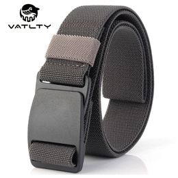 New Style Metal-Free Stretch High Quality Hard Quick Release Buckle Airport Working Strong Nylon Unisex Elastic Belt Men Man's