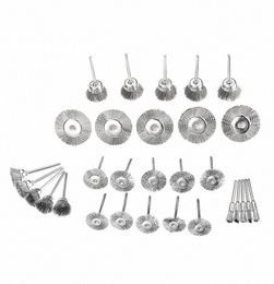 30pcsset Stainless Steel Wire Brush Set Cleaner Polishing Brushes Cup Wheel For Dremel Rotary Tool sN494683209