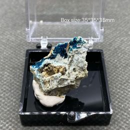 Pendants 100% Natural Veszelyite Crystal Mineral Specimen Ore Crystal Rock stones and crystals quartz + box size 35*35*35mm
