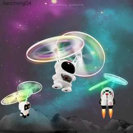 Electric/RC Aircraft Mini Astronaut Drone Cartoon Spaceman Flying Robot Toys with USB Charging Hand Control Helicopter Toys for Kids Xmas Gift