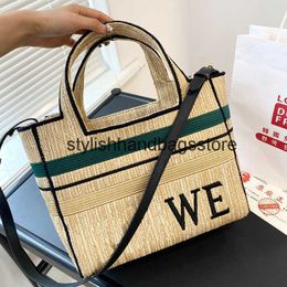 Totes Straw Bag Women Tote Bags Summer Vacation Beac Designer Luxury andbags Crossbody Soulder Purse Large Capacity Crocet Kniing Adjustable StrapH24221