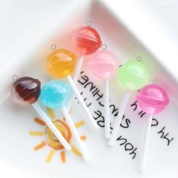 Charms 10pcs Simulation 3D Planet Lollipop Resin Sweet Food Pendant For Earring Keychain Diy Crafts Jewelry Make