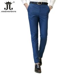 Pants M6XL Men's Fashion Boutique Business Office Suit Pants Male Pure Colour Casual Pants Formal Groom's Wedding Dress Pants Trousers