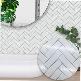 Wall Stickers Aliex Sells Nordic Modern Minimalist White Herringbone Style Tile Bedroom Kitchen Living Room Study