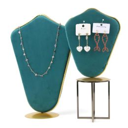 Necklaces Metal velvet Jewelry Display Stand Necklace Bracelet Shows Shelf Rack Earrings Ear Studs Storage Holder Props Counter Display