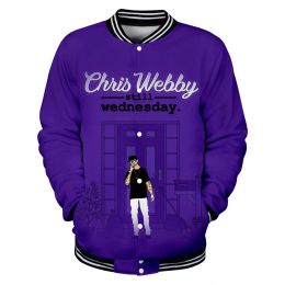 Rapper Chris Webby 3D Baseball Jacket Women Men Bomber Jacket Outerwear Streetwear Hip Hop Baseball Uniform Casual Tracksuit