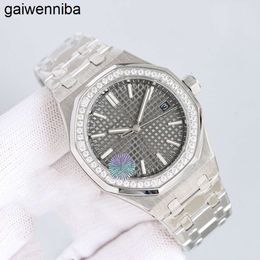 Audemar Piquet Watch Diamond Watch Men Watchs 37mm Automatic Mechanical Watches Stainless Steel Diamonds Bezel Men Wristwatches Montre De