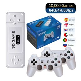 Consoles Y6 Video Game Console 64G 10000+ Games GD 4K TV Game Stick 60fps HDMI Output Portable Handheld Game Console Dual Handle For GBA