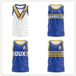 Retro Australia Parramatta Eels Home Away Rugby Sleeveless Shirt Men Sport Training Vest Sportwear Outdoor Sweatshirts T-shirts