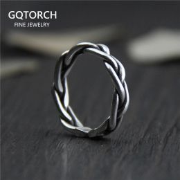 Rings Handmade Viking Jewellery Real 100% 925 Sterling Silver Rings For Women Braided Wire Opening Resizable 59