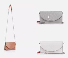 Fashion Messenger Bags designer totes rivet genuine leather RedSBottom composite handbags famous purse Black White wallets single bags For girls clut bags