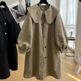 Dress SuperAen Highend Trench Coat for Women Spring and Autumn New Design Chic Buttons Up Long Dress