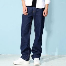 Men's Jeans 2024 Spring Autumn Fashion Straight Baggy Loose Plus Size Casual Trousers Denim Nostalgia Blue