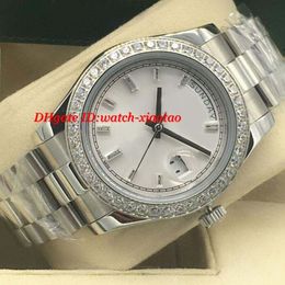 Luxury Watches 4 Style Diamond Bezel Mens 18k White Gold Diamond Dial 41mm Automatic Fashion Men's Watch Wristwatch2366