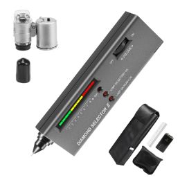 Equipments Diamond Tester Pen, High Accuracy Jewellery Diamond Tester+60X Mini LED Magnifying, Professional Diamond Selector