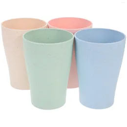 Tumblers 4 Pcs Drinking Cup Glasses Cups For Water Micro-wave Oven Unbreakable Drinks Pp Outdoor Beverage Camping Lovers