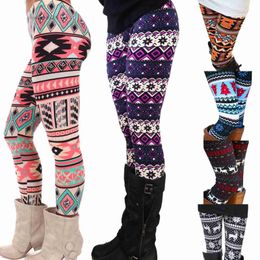 Women's Pants Capris Autumn Winter Women Leggings Fashion Women Elasticity Skinny Tribal Print Slim Warm Long Leggings High Waist Stretchy SweatpantsL2402