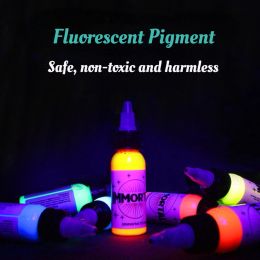 Dresses 15ml Fluorescent Tattoo Pigment Purple Light 7 Colours Professional Semipermanent Microblading Easy Colouring Body Makeup Inks