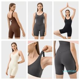 Double six slim waist shape slimming jumpsuit women's belly lift yoga Pilates jumpsuit