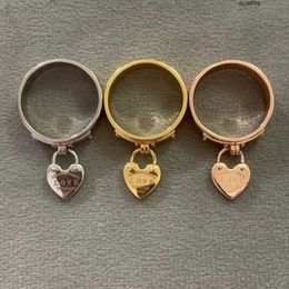 Ec9j Band Rings t Family S925 All Body Sterling Silver Tiffanynet Heart Shaped Pendant Ring Fashion Versatile Korean Silver Tiffanynet Ring