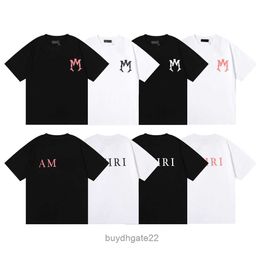 Men's T-shirts Designer a Miri Mens Tshirt Womens t Shirt Couple Street Fashion Brand Shirt Print Amirs Short Sleeve Casual Loose Mens T-shirt Round Neck Size S-xl IOP5