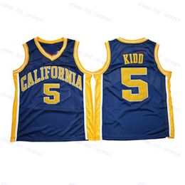 California Golden Bears 5 Jason Kidd Jerseys College Basketball University Shirt Team Colour Black for Sport Fans Breathable Pure Cotton Embroidery and Sewing