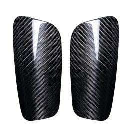 Equipments Carbon Fibre Soccer Shin Guards with Carry Case Breathable Professional Hard Shin Pad for Kid,Youth,Adult