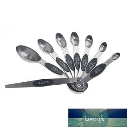 8pcs Double Sided Stainless Steel Magnetic Measuring Spoon Set Stackable Teaspoon For Measuring Dry And Liquid Ingredients Factory285o