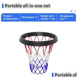 Balls Pu Portable Basketball Net Frame Indoor And Outdoor Removable Professional Accessories240129 Drop Delivery Sports Outdoors Ath Dhigm