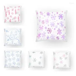 Pillow Vintage Pillowcase Snowflake Throw Pillows 45x45 Upholstery Housse De Coussin Creative Covers Sofa Decorative 2024 E2192