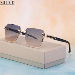 Sunglasses Rimless Square Sunglasses for Men Sunglasses Women Fashion Glasses Vintage Steampunk Retro Shades Gafas De Sol Lentes Sun