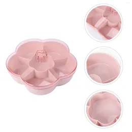 Dinnerware Sets Double Layer Snack Storage Box Veggie Tray Candy Jar With Lid (polystyrene) Compartments Fruit Dish